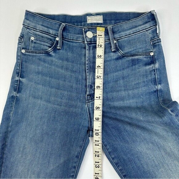 Mother Womens Stunner Zip Ankle Step Fray Good Girls Do Designer Jean W24-26/L27 - Picture 9 of 11